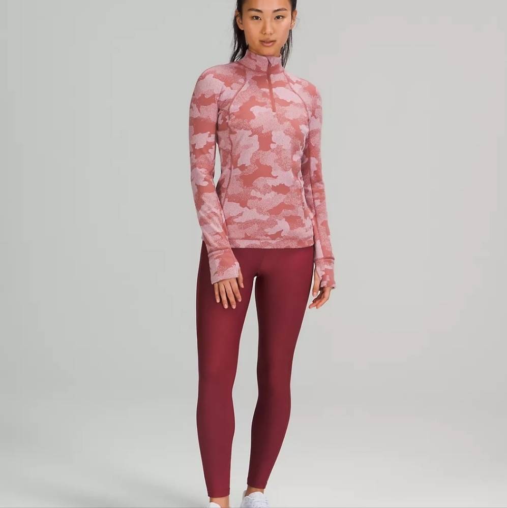 It's Rulu Run Half-Zip - Heritage Speckle Camo Jacquard Soft Cranberry Pink - 6